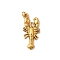 304 Stainless Steel Pendants, Ion Plating(IP), Ocean Theme, Real 18K Gold Plated, Shrimp, 24.5x11.5x2mm, Hole: 2.5mm