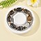Natural Banded Agate Bead Stretch Bracelets, Dyed & Heated, Barrel, Inner Diameter: 2-1/4 inch(5.8cm)