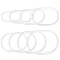 8Pcs Acrylic Template, Oval, Clear, 130~257x65~192x5mm