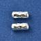 Brass Beads, Textured Column, Cadmium Free & Lead Free, 925 Sterling Silver Plated, 9x4mm, Hole: 2mm