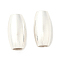 Brass Beads, Long-Lasting Plated, Rice, Silver, 10.5x5.5mm, Hole: 2.8mm