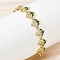 Brass Micro Pave Cubic Zirconia Link Bracelets for Women, Lead Free & Cadmium Free, Rack Plating, Real 18K Gold Plated, Strawberry, 6-7/8 inch(17.5cm)