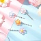 Resin Flower Hair Bobby Pins, with Iron Hair Bobby Pin Findings & Translucent Resin Cabochons, Mixed Color, 58.5x20.5x10mm
