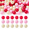 Opaque Acrylic Beads, Round, Deep Pink, 11.5~12mm, Hole: 1.8mm
