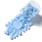 Paw Print Sealing Wax Particles, for Retro Seal Stamp, Cornflower Blue, 9.5x8.5x6mm