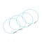 Steel Wire Bracelet Cord DIY Jewelry Making, with Brass Screw Clasp, Sky Blue, 225x1mm