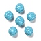Opaque Acrylic Beads, Turtle Shell, Light Sky Blue, 10~11x12mm, Hole: 1.8mm, about 625pcs/500g