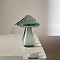 Lampwork Vases, Home Decorations, Mushroom, Teal, 40x120mm