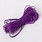 Waxed Polyester Cord, Round, Purple, 1mm, 15m/bundle