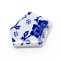 Porcelain Mosaic Tlies, for Home Decoration or DIY Crafts, Irregular Pentagon, Marine Blue, 24.7x29x6.2mm
