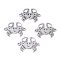 Tarnish Resistant 201 Stainless Steel Links connectors, Laser Cut, Crab, Stainless Steel Color, 14x19.5x1mm, Hole: 1.4mm