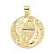 Brass Pendants, Cadmium Free & Nickel Free & Lead Free, Real 18K Gold Plated, Pisces, 23x20.8x3mm, Hole: 6x4mm