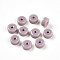 Opaque Solid Color Glass Beads, Flat Round, Rosy Brown, 6~6.5x3mm, Hole: 1.2~1.6mm, , about 214pcs/50g