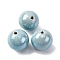 Handmade Polymer Clay Beads, Round, Aqua, 19.5x19mm, Hole: 2mm