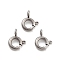 Non-Tarnish 316 Stainless Steel Spring Ring Clasps, Stainless Steel Color, 9x7x3mm, Hole: 1.6mm