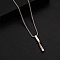 Alloy Pendant 316 Surgical Stainless Steel Chain Necklaces for Men, Stainless Steel Color, Twisted Stick, 23.62 inch(60cm)