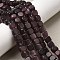 Cat Eye Beads Strands, Square, Purple, 7~8x7~8x7~8mm, Hole: 1mm, about 50pcs/strand, 15''(38.1cm)