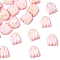 20Pcs UV Plating Acrylic Beads, Iridescent, Ghost, Pink, 14x12mm