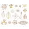 Iron Filigree Joiners, Mixed Shapes, Golden, 36pcs/box