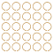 Brass Linking Rings, Round Ring, Textured, Real 18K Gold Plated, 10x1mm, Inner Diameter: 8mm, 100pcs/box