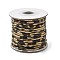Leopard Printed Round Imitation Leather Cords, for Clothes, Shoes Making, Pale Goldenrod, 3mm, about 10.94 Yards(10m)/Roll