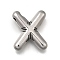 304 Stainless Steel Pendants, Letter Charm, Anti-Tarnish, Letter X, 20.5x17x5mm, Hole: 3.4x2mm