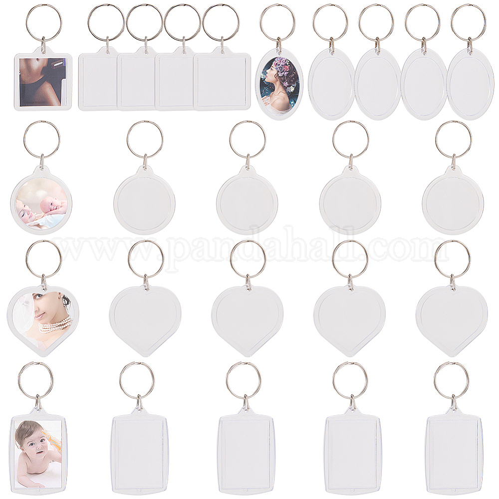 Shop SUNNYCLUE 1 Box 25set Acrylic Photo Keyring Clear Picture Keychain