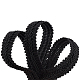 Fingerinspire 11 Yard 5/8 Zoll schwarzer Zopfbesatz aus Polyester OCOR-WH0074-92C-1