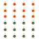Hobbiesay 28 pièces 2 couleurs alliage émail pendentifs ENAM-HY0001-29-1