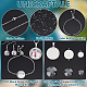 UNICRAFTALE DIY Blank Dome Jewelry Set Making Kit Blank Pendant Cabochons Settings & Earring Hooks & Slider Bracelet Making and Chain Necklace Jump Ring for DIY Bracelet Necklace Jewelry Making DIY-UN0050-27-5