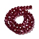 Electroplate Transparent Glass Beads Strands EGLA-A035-T8mm-A02-2