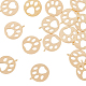 HOBBIESAY 16Pcs Dog Paw Footprints Real 18K Gold Plated Prints Pendant Footprint Charm Pendant Animal Claw Track Pet Puppy Dog Paw Print DIY Bracelet Earrings Necklace Jewelry Making KK-DC0002-18-1