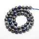 Electroplate Natural Labradorite Beads Strands G-L150-14mm-01-2