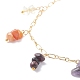 Synthetic & Natural Mixed Gemstone Chips Pendant Necklace NJEW-JN03855-1
