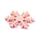 スノーフレークフェルト生地のクリスマスのテーマを飾る  グリッター金粉付き  子供のためのDIYヘアクリップは作る  ピンク  3.6x3.15x0.25cm DIY-H111-B07-3