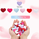 CHGCRAFT 700Pcs 7Colors Heart Confetti Decoration Love Heart Confetti Wedding Room Decoration Cloth with Sponge Simulation Petals for Wedding Valentines Birthday Anniversary Decoration Supplies FIND-CA0006-33-2