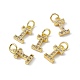 Real 18K Gold Plated Brass Micro Pave Clear Cubic Zirconia Charms KK-E068-VB452-I-4