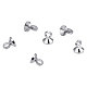 BENECREAT 20 PCS Real Platinum Filled Cup Pearl Bail Pendants Charm Connector Findings Craft for Half Drilled Beads and DIY Pendants KK-BC0003-85P-4