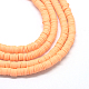Flat Round Eco-Friendly Handmade Polymer Clay Bead Spacers CLAY-R067-3.0mm-13-1