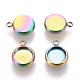 Ion Plating(IP) 304 Stainless Steel Pendant Cabochon Settings STAS-K202-03C-M-3
