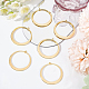 BENECREAT 10 PCS Real 18k Gold-plated Brass Connecting Ring KK-BC0009-01-4