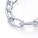Set di gioielli per bracciali e collane con catena di graffette in alluminio SJEW-JS01093-3