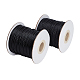 CHGCRAFT 170yards Korean Waxed Polyester Cord 1mm Environmental Braided Wax Coated Black Beading String Thread for DIY Bracelets Necklace Jewelry Making YC-CA0001-01-1