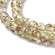 Spray Painted Crackle Glass Beads Strands CCG-Q002-4mm-05-3