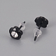 Plastic Stud Earrings EJEW-F211-30-3