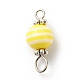 Stripe Resin Connector Charms PALLOY-JF01797-01-2