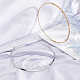 Unicraftale 2 個 2 色ステンレス鋼ワイヤーラップカラーネックレス低刺激性ネックレス金属オープンチョーカー分厚いネックレス女性のための NJEW-UN0001-34-3