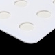 20穴アクリルパールディスプレイボードルースビーズペーストボード  接着剤付き  ホワイト  長方形  20x4.95x0.1cm  内寸：直径1cm ODIS-M006-01G-3