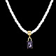 New Elegant Plastic Pearl Beaded Beaded Necklaces NJEW-BB15240-B-5