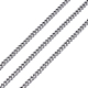 真鍮ツイストチェーン  カーブチェーン  ダイヤモンドカット  ハンダ付け  多面カット  スプールで  オーバル  鉛フリー＆カドミウムフリー  プラチナ  1.5x1x0.35mm  約301.83フィート（92m）/ロール CHC-S109-P-2